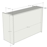 thumbnail of Oficit. Mostrador laminado blanco. Fácil de montar. Fabricado en España. Medidas: 160x50x105 (ancho x fondo x alto)