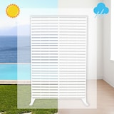 thumbnail of Pannello Decorativo in Metallo, separe divisorio da Esterno o Interno, Pannello frangivista, separé paravento in Acciaio, Design moderno -Bianco/Linee