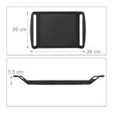 thumbnail of Relaxdays Grillplatte, Gas- & Elektroherd, Fleisch Gemüse Fisch grillen, Antihaft Grillpfanne, BxT 23x26 cm, anthrazit