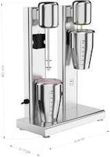 thumbnail of METRO PROFESSIONAL Mezclador/ Batidora eléctrica para cócteles GCMS1002, acero inoxidable, 17 x 36 x 51, con 2 agitadores, 2 x 80 W, plata