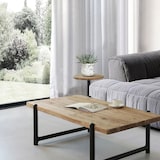 thumbnail of tavolino da salotto in legno massiccio di design moderno industrial cm 135 x 74,5 x 40 h colore Marrone