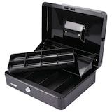 thumbnail of HMF Geldkassette abschließbar, Kasse mit 8 Münzfächern und 4 Geldscheinmulden, 30 x 24 x 9 cm, schwarz