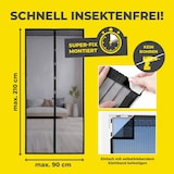 thumbnail of EASYmaxx Moskitonetz Magic Klick mit Magnetverschluß - schwarz 90 x 210 cm