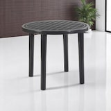thumbnail of Mesa de Jardín Redonda COSHANO 90x72cm de resina Antracita para  exterior desmontable portátil