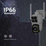 thumbnail of Camera IP WiFi 2x3MP Dual Lens Écran Double Voix Bidirectionnelle Détection Mouvement Noir YONIS