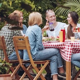 thumbnail of Relaxdays Trinkgläser mit Deckel und Strohhalm, 8er Set Limonadengläser, 400 ml, Retro Sommergläser mit Henkel, bunt