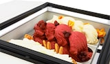thumbnail of Tischmodell Eisvitrine WEISS ÖFFNET AUF DER BEDIENSEITE