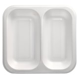 thumbnail of Starpak 50 Siegelschalen, XPS 2-geteilt 1250 ml 4,2 cm x 24,5 cm x 26,5 cm weiss laminiert
