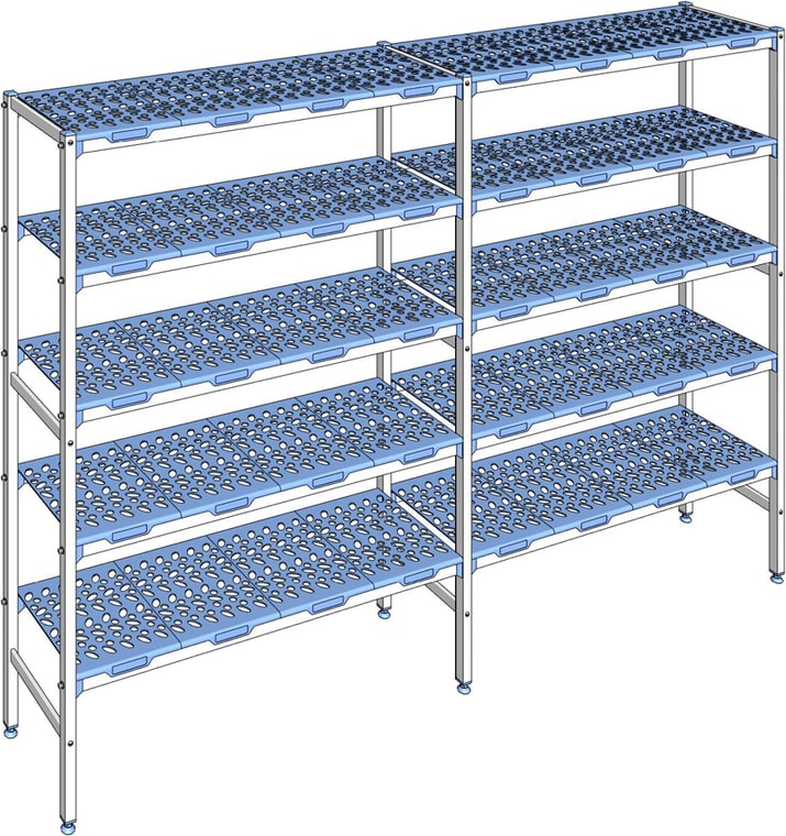 Tournus Equipement Rayonnage à clayettes amovibles 5 niveaux 175 x 253,2 x 40 cm Tournus - PLC2532