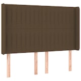 thumbnail of vidaXL Boxspringbett mit Matratze & LED Dunkelbraun 140x200 cm Stoff