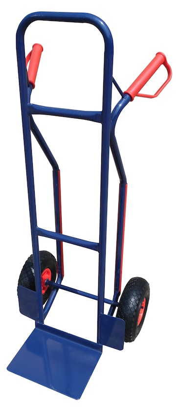 METRO Professional Carrello portapacchi QT3076, polietilene/ polipropilene/ metallo, 52 x 49 x 118.5 cm, carico massimo: 200 kg, blu/ rosso/ nero
