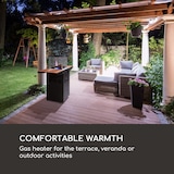 thumbnail of Flagranti Plus Gasheizstrahler 8kW Seitentische Edelstahl 6 Schwarz