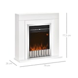 thumbnail of HOMCOM Chimenea Eléctrica Potencia 1000/2000W con Llama Termostato Mando a Distancia Temporizador y Protección Sobrecalentamiento 79x26x77,5 cm