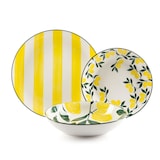 thumbnail of Excelsa service 18 assiettes Positano porcelaine multicolore