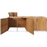 thumbnail of Décoshop26 - Abri de poubelles extérieur conteneurs à ordures jusqu'à 8 bacs avec couvercle 126x316x98 cm en bois certifié FSC 04_0002872