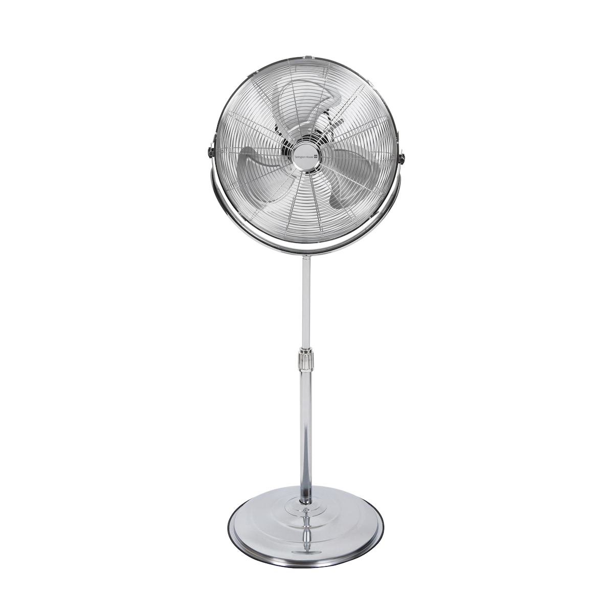 Tarrington House Ventilatore a piantana SWM2200N, alluminio / metallo, 57 x 50.5 x 152 cm, Ø 45 cm, 110 W, 3 velocità, argento