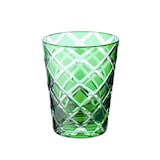 thumbnail of 4er Set Kristallgläser Dio, grün, handgeschliffenes Glas, Höhe 10 cm