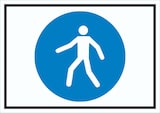 thumbnail of Fußgängerweg benutzen Symbol Schild A3 Rückseite selbstklebend