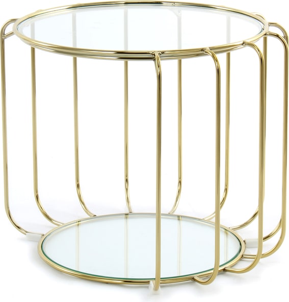 Kayoom Beistelltisch Shirley 110 Gold, ca. 50cm (L/T) x 50cm (B) x 40cm (H)