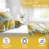 thumbnail of Seersucker Bettwäsche Baumwolle 135x200 cm Weiß Orange Grün Orangen Design Mediterran mit Reißverschluss