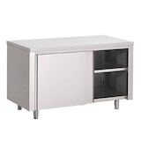 thumbnail of Gastro-Inox Arbeitsschrank mit Schiebetüren aus Edelstahl 1600x700x880mm