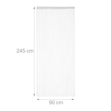 thumbnail of Relaxdays Fadenvorhang im 2er Set, kürzbare Fadengardinen mit Stabtunnel, 90 x 245 cm, Türgardine & Raumteiler, weiß