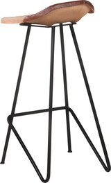 thumbnail of Barhocker MUKE 2er Set Hellbraun Echtleder  | Barstühle Küchenhocker Thekenhocker für Küche Hausbar
