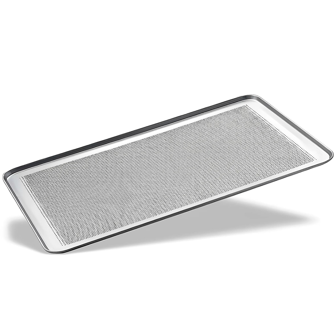 Bandeja aluminio profesional WORLDMAI perforada 60x40 para horno de panadería, pastelería y hostelería.