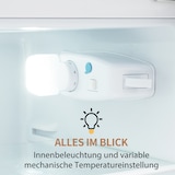 thumbnail of Merax Retro Mini Kühlschrank mit Gefrierfach, 92L, 2 Türen, 105,5 cm, kompakt für Single, Büro & Hotel Minibar, LED, 116 kWh/Jahr, Weiß