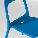thumbnail of Set van 4 blauwe plastic stoelen