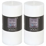 thumbnail of 2er-Set weiße Kerzen 7x14cm WellHome