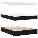thumbnail of vidaXL Ottoman-Bett mit Matratze Schwarz 140x200 cm Samt
