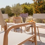 thumbnail of Tuinset voor 4 personen van beige metaal Oviala