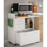 thumbnail of VCM Küchenmöbel Servierwagen Kicha Weiß H. 86 x B. 70 x T. 40 cm