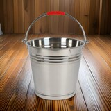 thumbnail of Edelstahleimer 12 Liter Metalleimer Wassereimer Blumenkübel Ascheeimer Dekoeimer 12