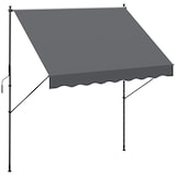thumbnail of Outsunny toldo manual retráctil 200x175x210-310cm toldo ajustable con manivela protección solar UV40+ prueba de aiento para balcón jardín terraza gris