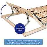 thumbnail of Coemo 2x Lattenrost ERGO K 90x200 cm 7-Zonen Kopfteil verstellbar - Doppelpack