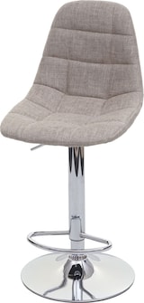 thumbnail of 2er-Set Barhocker HWC-A67, Barstuhl Tresenhocker, MVG-zertifiziert ~ creme-grau, Textil