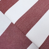 thumbnail of Now's Home - Salon de jardin en acier blanc tissu rayé blanc et coquelicot positano