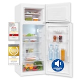 thumbnail of Exquisit Kühl-Gefrierkombination, Kühlschrank mit Gefrierfach, 4-Sterne-Gefrieren, 206 Liter, KGC5270-45-040D weiss