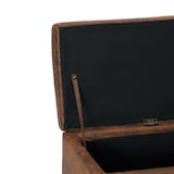 thumbnail of Helloshop26 - Bank mit Staufach 116 cm braunes Kunstleder 02_0010876
