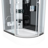 thumbnail of Dampfdusche Sauna Dusche Duschkabine D60-73T3R-EC 80x120 cm mit 2K Scheiben Versiegelung