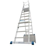 thumbnail of Teleskop-Plattformleiter, Aluminium mit großer Standplattform, höhenverstellbar, 8-10 Sprossen