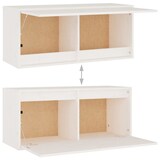 thumbnail of Muebles para TV 4 piezas madera maciza de pino blanco