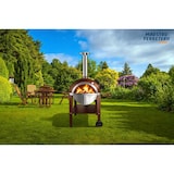 thumbnail of MF - Horno de leña exterior para pizzas y pan modelo Chef Junior imitación óxido con mesa para uso en jardín