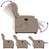 thumbnail of vidaXL Massagesessel mit Aufstehhilfe Taupe Mikrofasergewebe