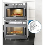 thumbnail of Horno microondas de acero inoxidable, 26 litros, 1850 W