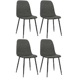 thumbnail of Set di 4 sedie Giverny grigio scuro/Tessuto