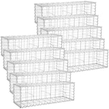 thumbnail of 10er Set Gabione 100 x 30 x 30 cm, Steinkorb, mit 5 x 10 cm engmaschigem Gitter, aus verzinktem Stahl, robust, korrosionsbeständig, Steinmauer, silber