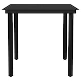 thumbnail of vidaXL Garten-Esstisch Schwarz 80x80x74 cm Stahl und Glas